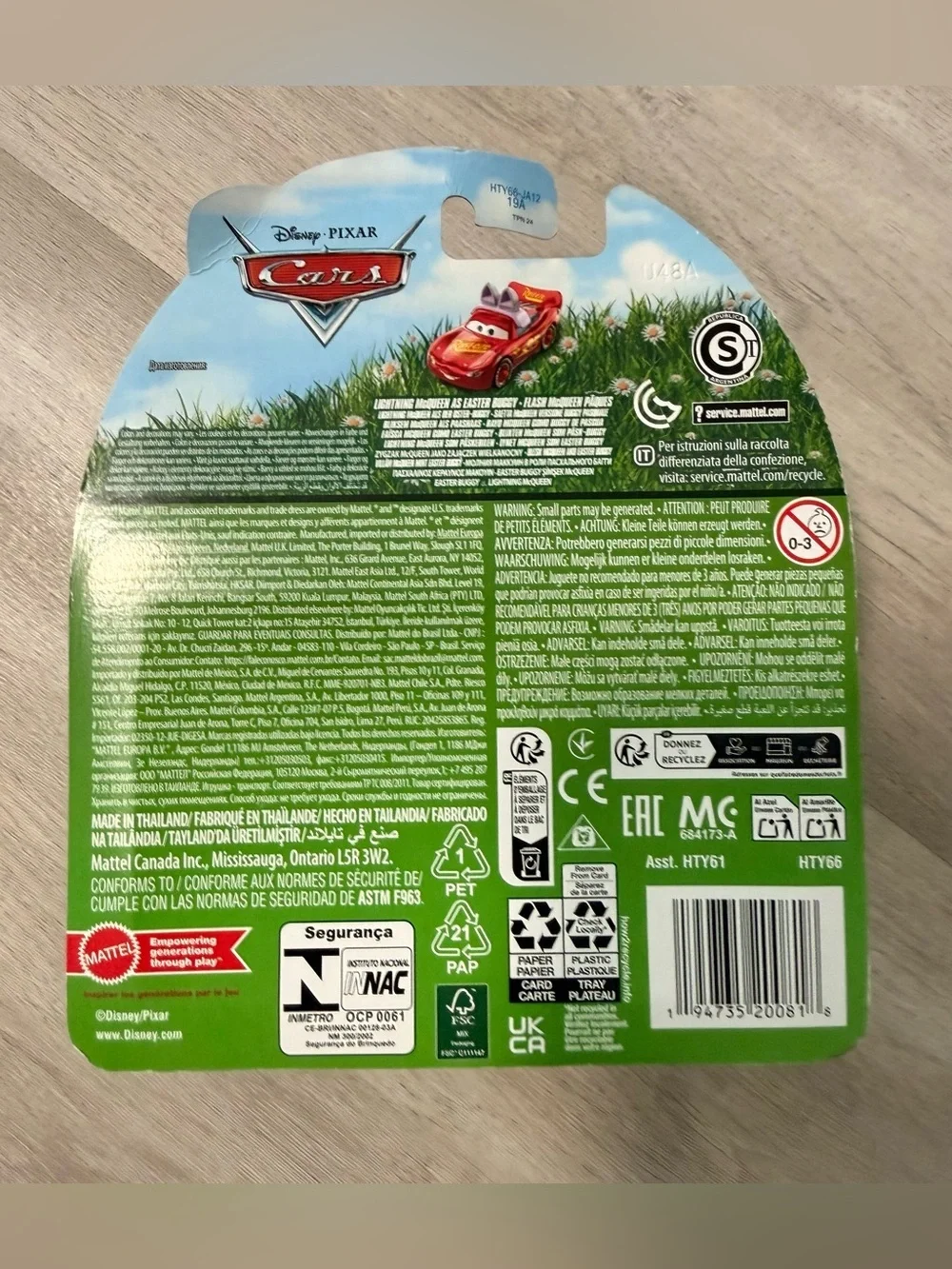 Disney Cars Lightning McQueen Easter Edition Diecast Collectible NEW